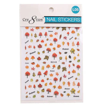 Cre8tion Nail Art Sticker Leaves Style LO5