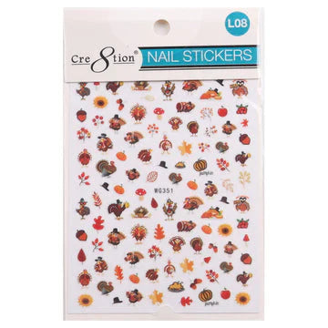 Cre8tion Nail Art Sticker Leaves Style LO8