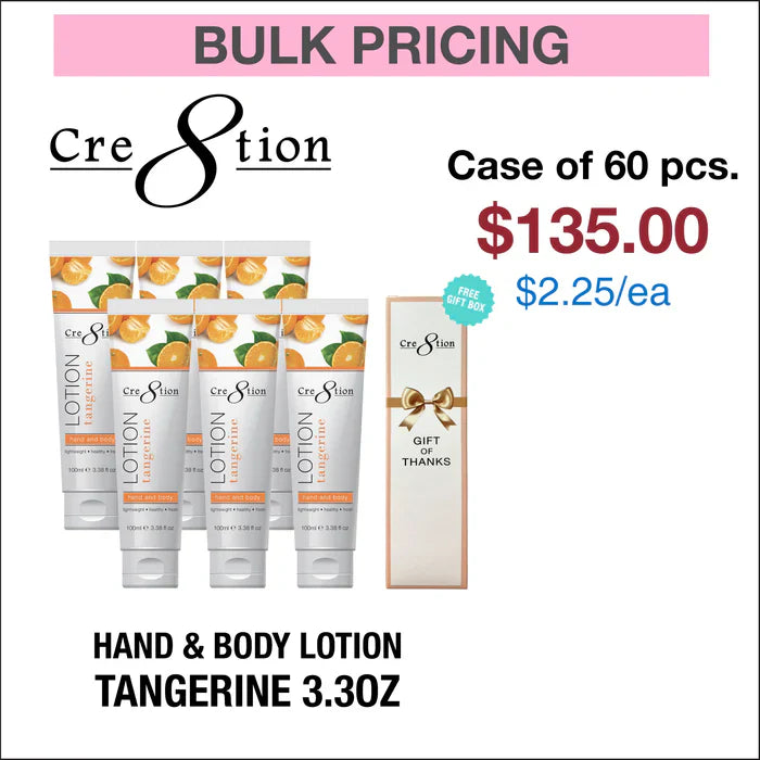 Cre8tion Hand & Body Lotion 3.3oz - Case of 60 Tangerine