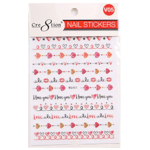 Cre8tion Nail Art Sticker Valentine Style VO5