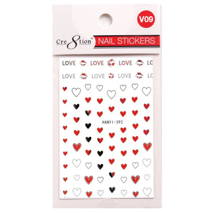 Cre8tion Nail Art Sticker Valentine Style VO9