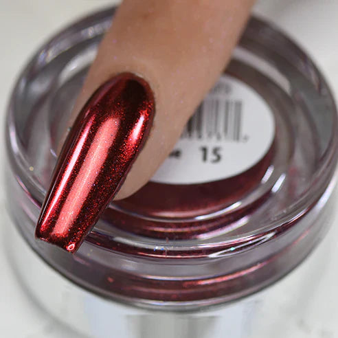 Cre8tion Chrome Nail Art Effect 1g - 15 Dark Red