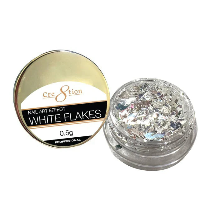 Cre8tion White Flakes Nail Art Effect 0.5g