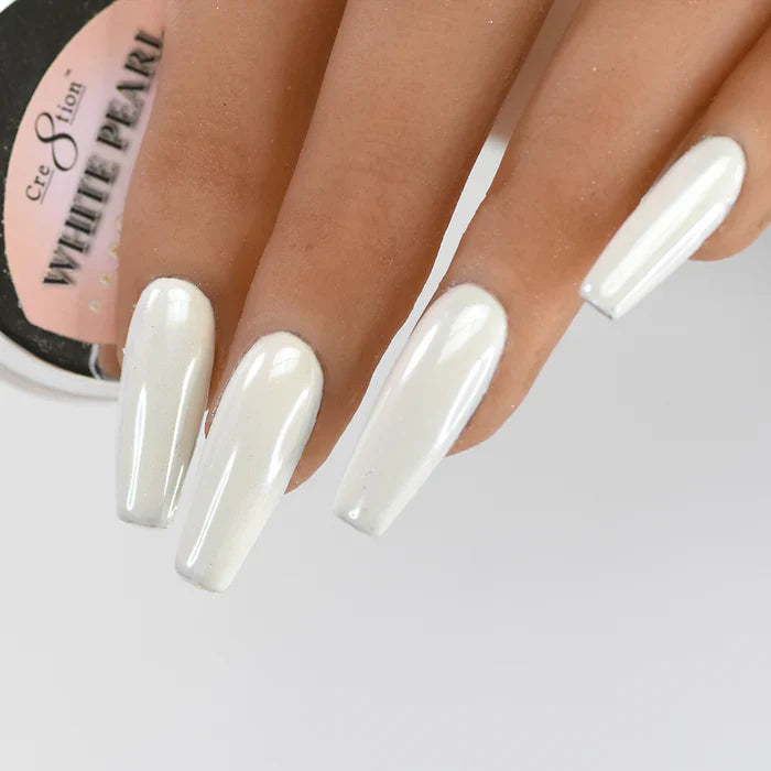 Cre8tion White Pearl Chrome Nail Art Effect 1g