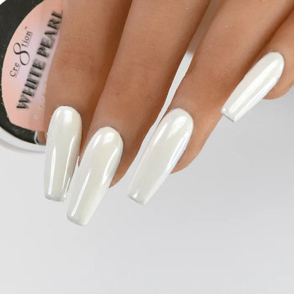 Cre8tion White Pearl Chrome Nail Art Effect 1g