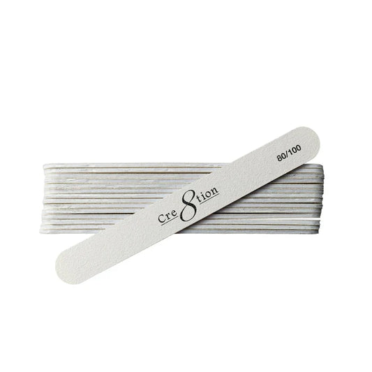 Cre8tion Nail File Regular White Sand Grit - USA Standard