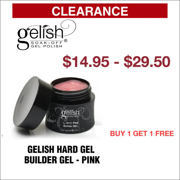 Gelish Hard Gel - Builder Gel Pink - Buy 1 Get 1 Free - 0.5oz