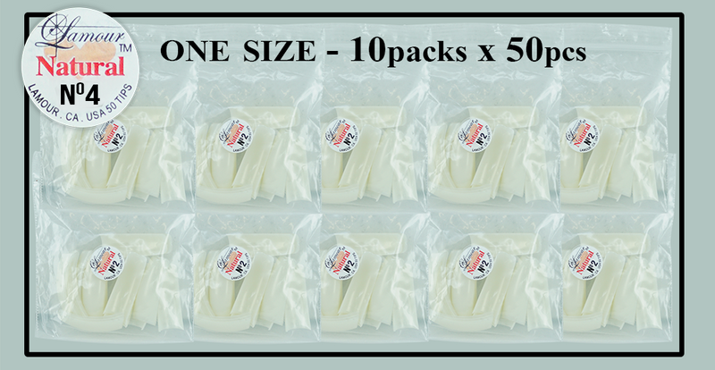 Lamour Natural Tip One Size - 10 Packs (50 per pack) Size #4