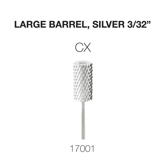 Cre8tion Carbide Large Barrel, Silver 3/32" CX