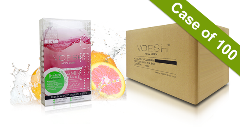 Voesh Case/50pks - Pedi 4 Step Deluxe - Vitamin Recharge (VPC208PGF) #24029