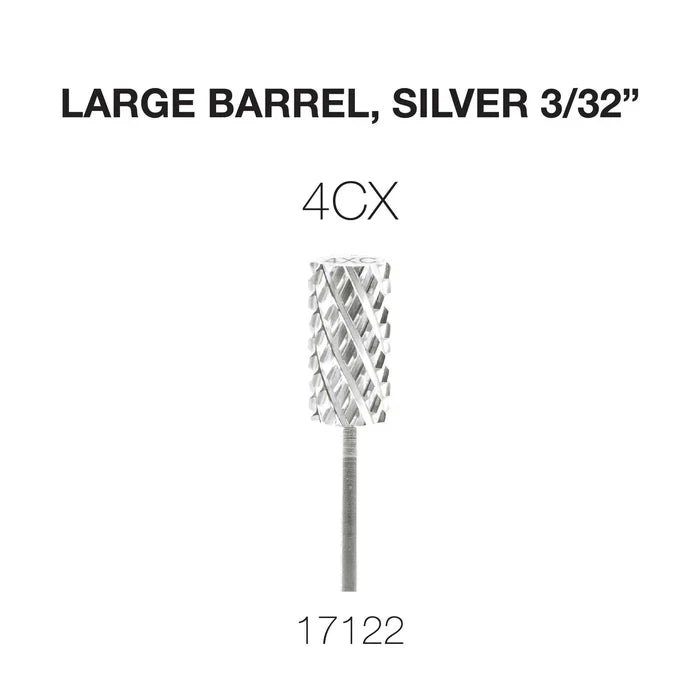 Cre8tion Carbide Large Barrel, Silver 3/32" 4CX