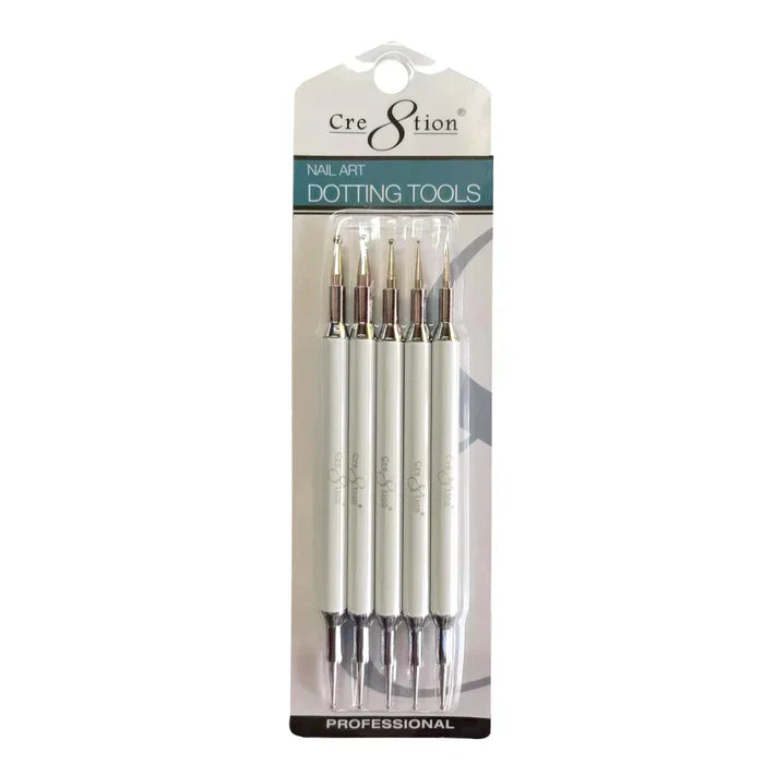 Cre8tion White Dotting Tool set of 5 pcs