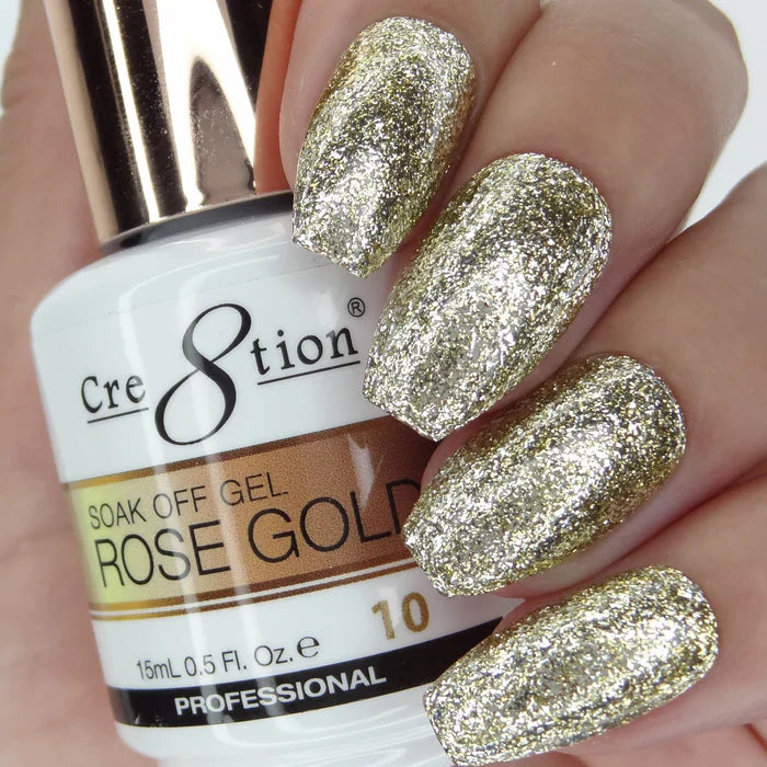 Cre8tion Rose Gold Soak Off Gel 0.5oz 10