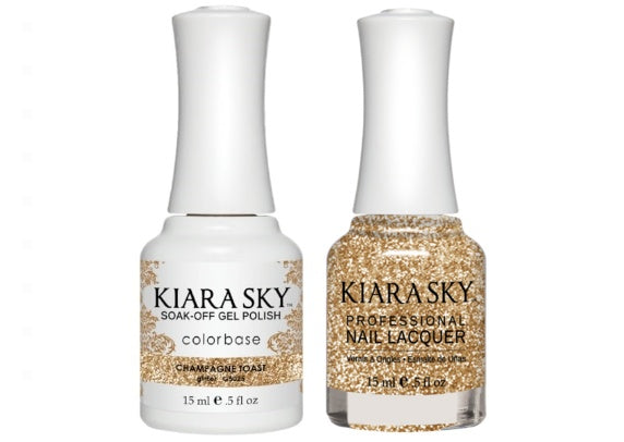 Kiara Sky All-In-One GEL + MATCHING LACQUER (DUO) - 5025 CHAMPAGNE TOAST