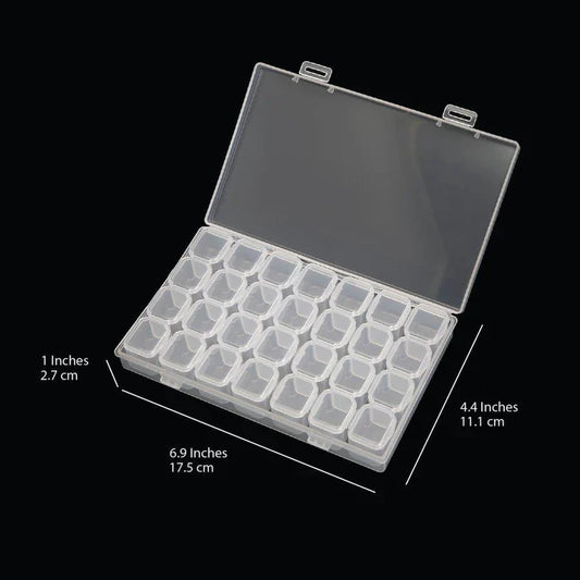 Cre8tion Transparent Nail Accessory Box- JJBX-AS-28G