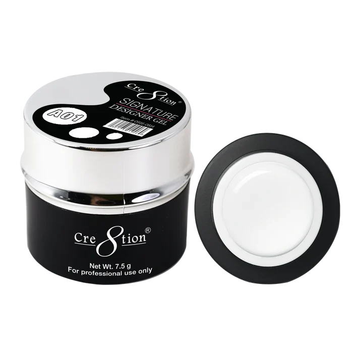 Cre8tion Signature Designer Gel 7.5 g - 0.26oz A01 Super White