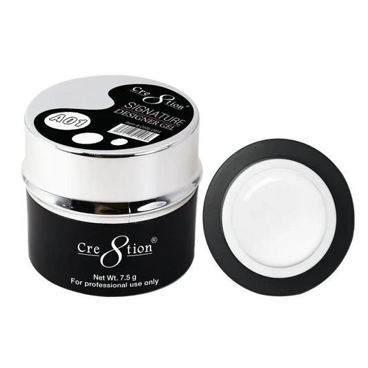 Cre8tion Signature Designer Gel 7.5 g - 0.26oz A01 Super White