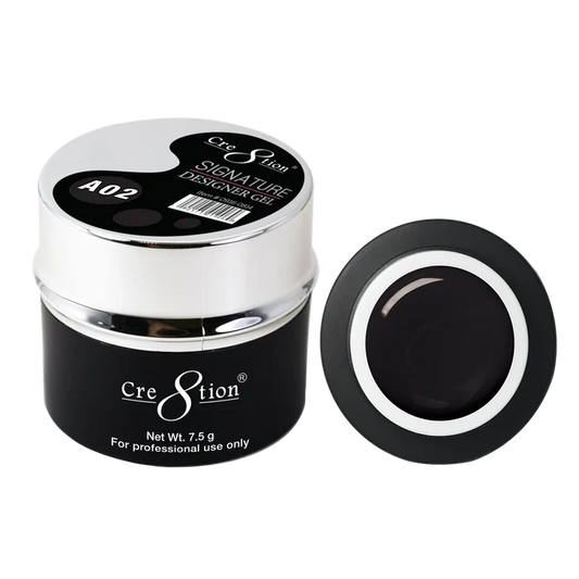 Cre8tion Signature Designer Gel 7.5 g - 0.26oz A02 Super Black