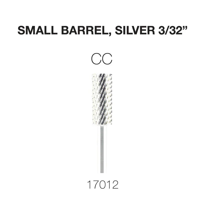 Cre8tion Carbide Small Barrel, Silver 3/32" CC