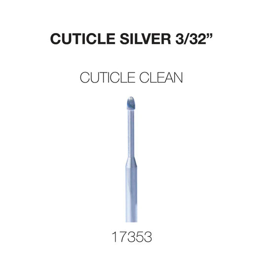 Cre8tion Cuticle Clean Carbide Bit, Silver 3/32"