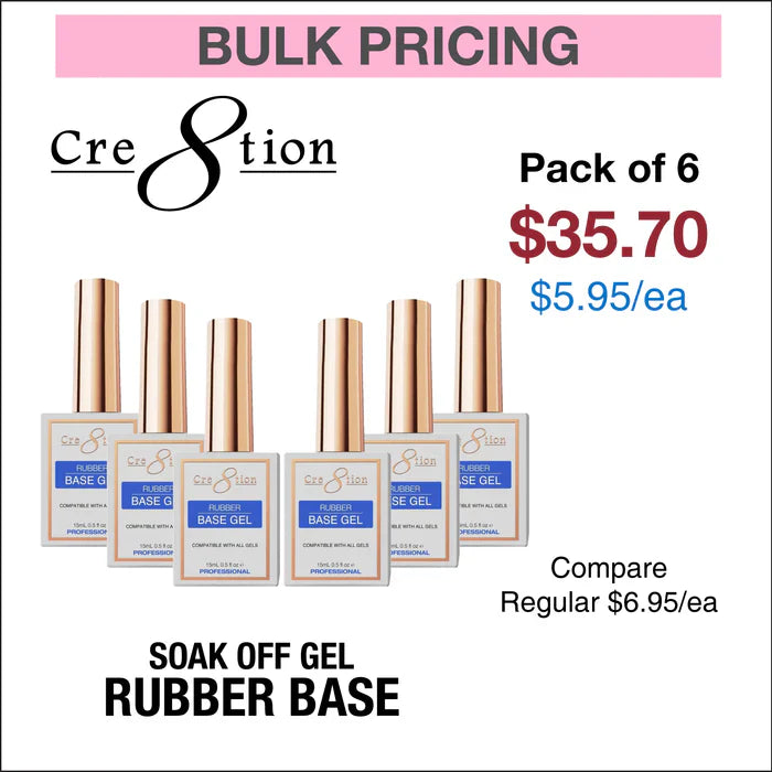 Cre8tion Rubber Base Coat 6pcs