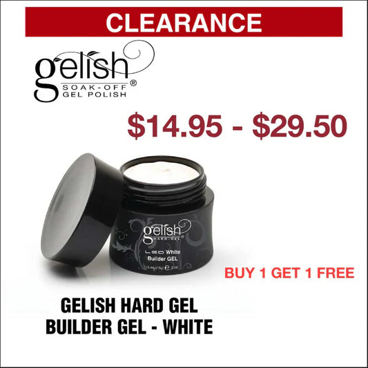 Gelish Hard Gel - Builder Gel White - Buy 1 Get 1 Free - 0.5oz