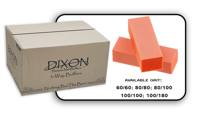 Buffer Block 3 Way - Orange/White - 80/80 Grit (Case/500 pcs)