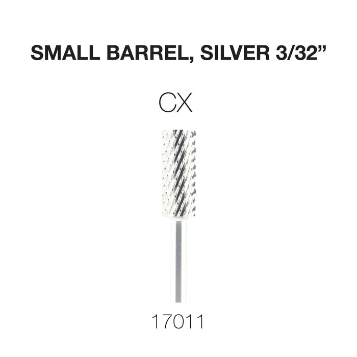 Cre8tion Carbide Small Barrel, Silver 3/32" CX