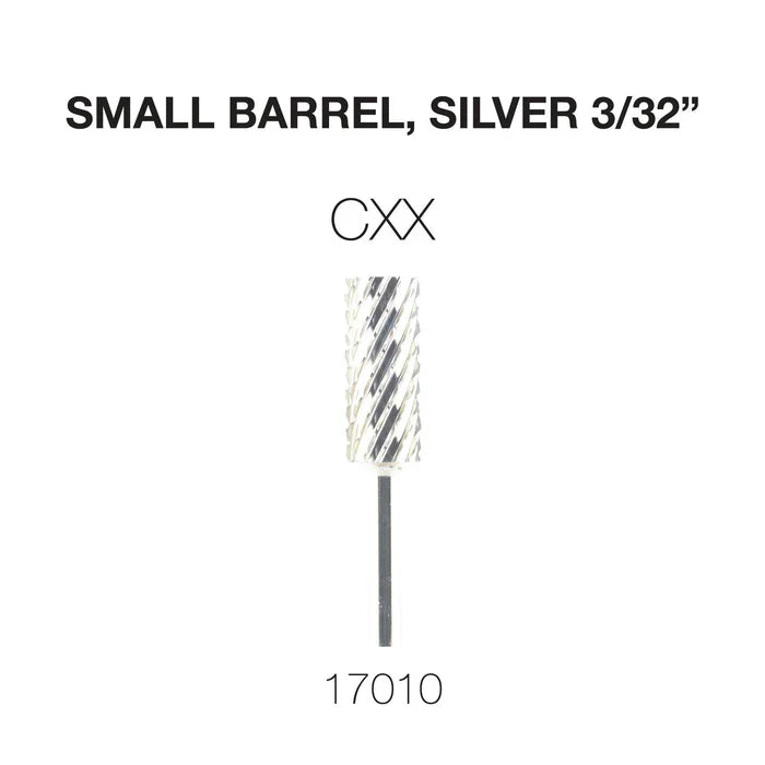 Cre8tion Carbide Small Barrel, Silver 3/32" CXX