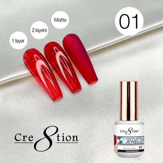 Cre8tion Soak Off Gel 0.5oz G01 - Jewel Collection