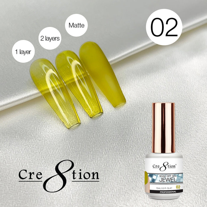 Cre8tion Soak Off Gel 0.5oz G02 - Jewel Collection