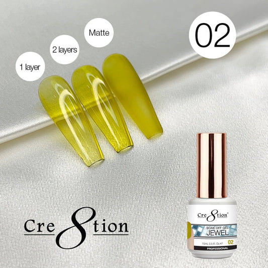 Cre8tion Soak Off Gel 0.5oz G02 - Jewel Collection