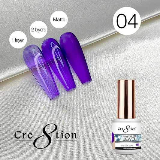 Cre8tion Soak Off Gel 0.5oz G04 - Jewel Collection