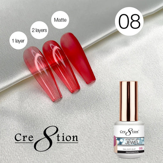 Cre8tion Soak Off Gel 0.5oz G08 - Jewel Collection