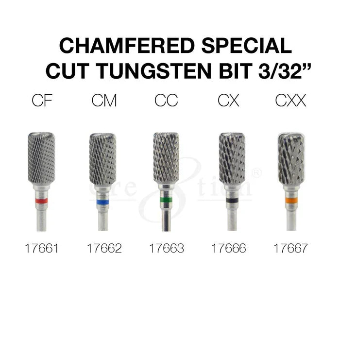 Cre8tion Chamfered Special Cut Tungsten Bit 3/32" Set