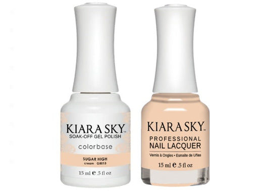 Kiara Sky All-In-One GEL + MATCHING LACQUER (DUO) - 5013 SUGAR HIGH