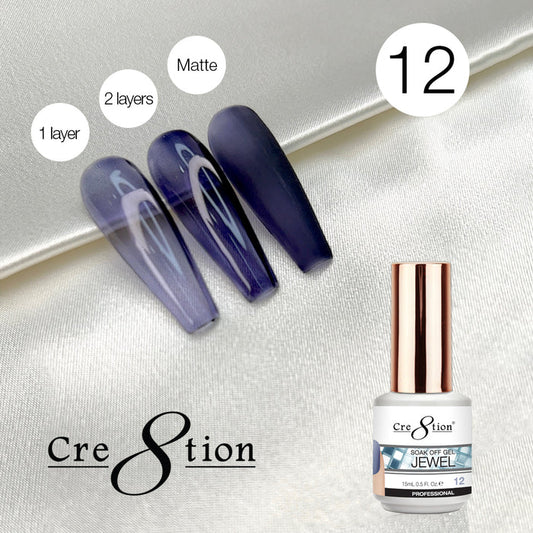 Cre8tion Soak Off Gel 0.5oz G12 - Jewel Collection