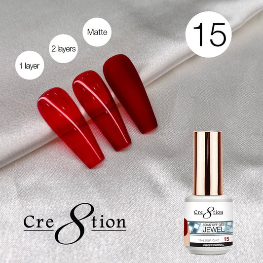 Cre8tion Soak Off Gel 0.5oz G15 - Jewel Collection