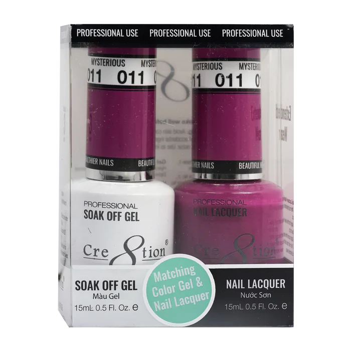 Cre8tion Soak Off Gel Matching Pair 0.5oz 011 MYSTERIOUS
