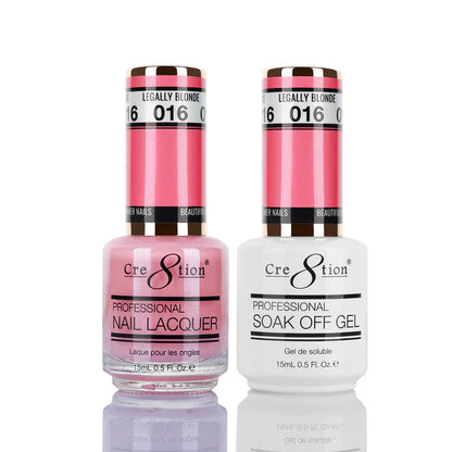 Cre8tion Soak Off Gel Matching Pair 0.5oz 016 LEGALLY BLONDE