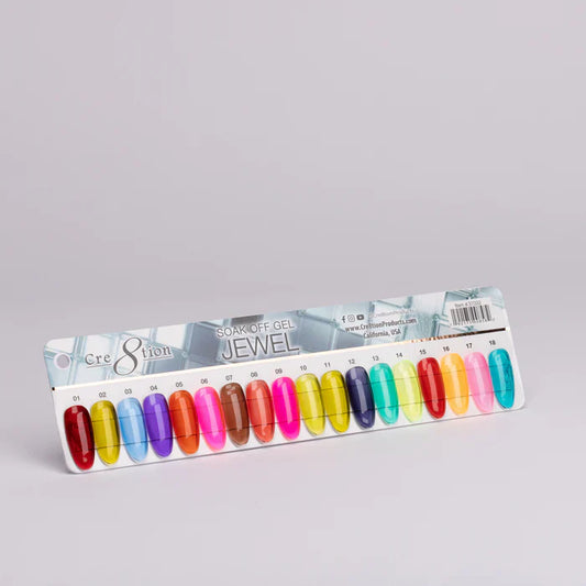 Cre8tion Color Chart -  Jewel Collection 18 colors