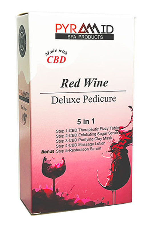 Pyramid Deluxe Pedicure 5 in 1 (Case 50pk) - Red Wine