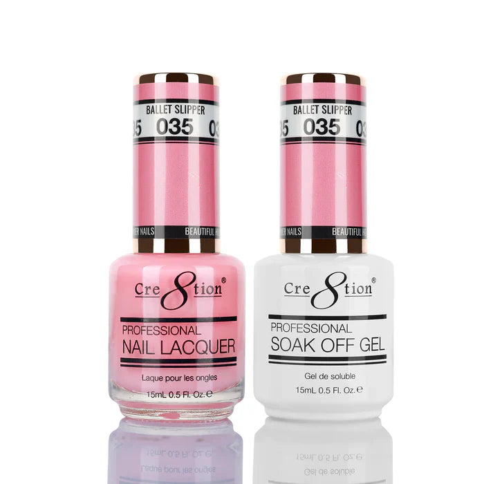 Cre8tion Soak Off Gel Matching Pair 0.5oz 035 BALLET SLIPPER