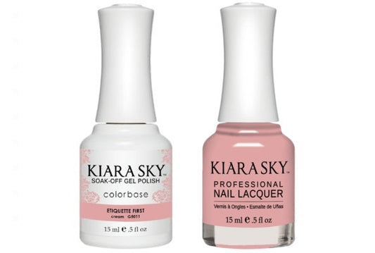 Kiara Sky All-In-One GEL + MATCHING LACQUER (DUO) - 5011 ETIQUETTE FIRST