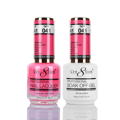 Cre8tion Soak Off Gel Matching Pair 0.5oz 041 TAFFY (NEON)