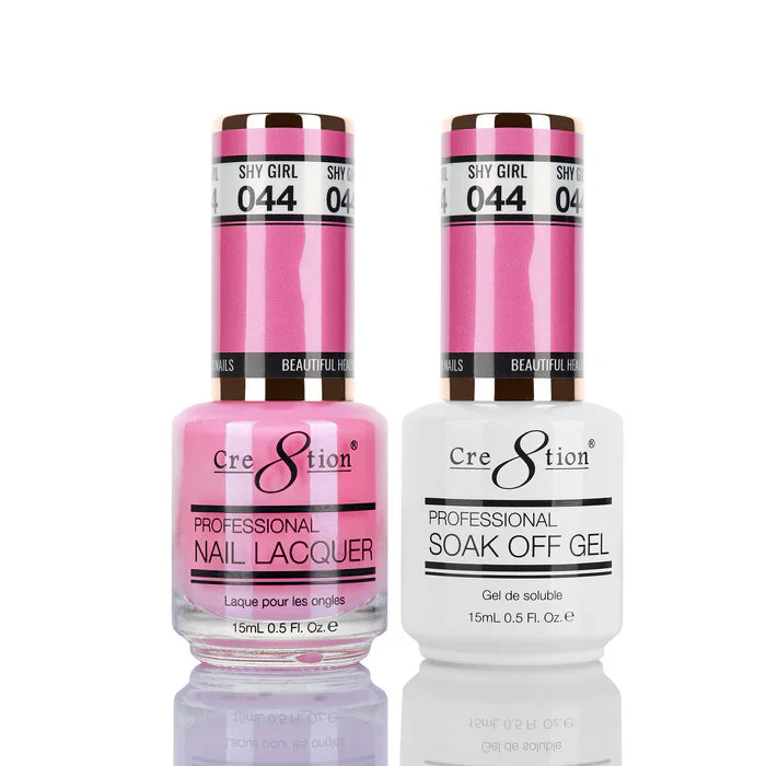 Cre8tion Soak Off Gel Matching Pair 0.5oz 044 SHY GIRL