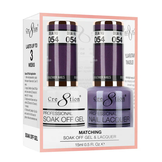 Cre8tion Soak Off Gel Matching Pair 0.5oz 054 DÉJÀ VU