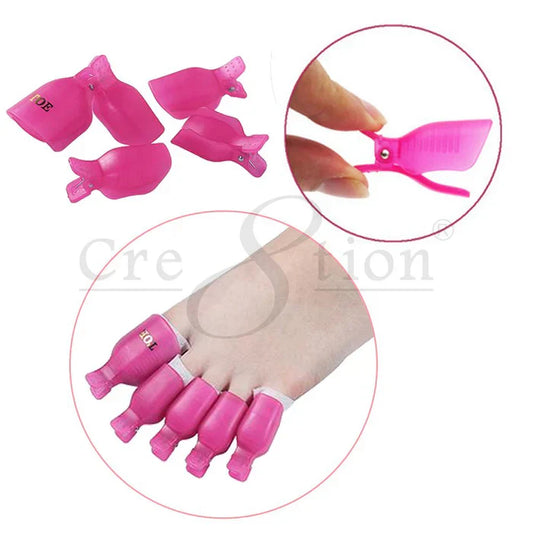 Cre8tion Reusable clip on Toe gel remover sets 5 pcs/set