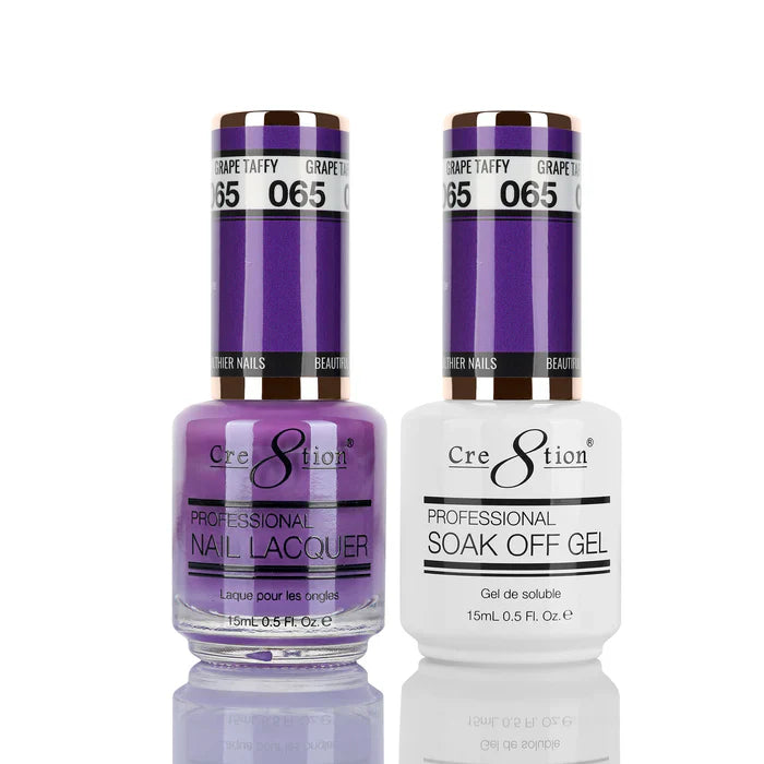 Cre8tion Soak Off Gel Matching Pair 0.5oz 065 GRAPE TAFFY