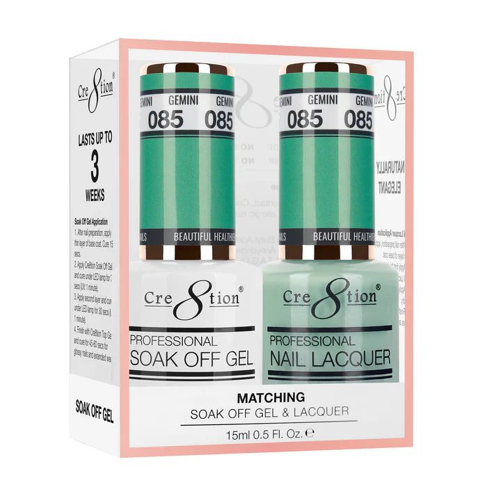 Cre8tion Soak Off Gel Matching Pair 0.5oz 085 GEMINI